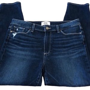 Paige Hoxton Ankle Jeans Distressed Denim